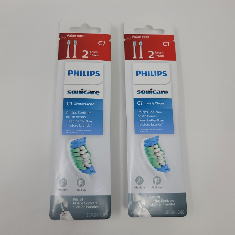 Philips Sonicare C1 SimplyClean Toothbrush Replacement Heads 4 Pack‎